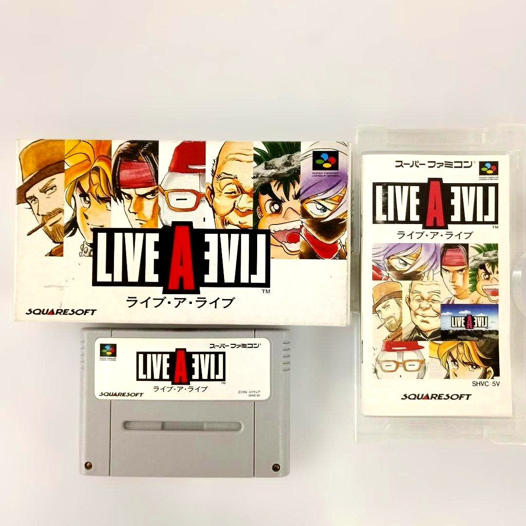 Live A Live game cartridge for Super Famicom in used condition