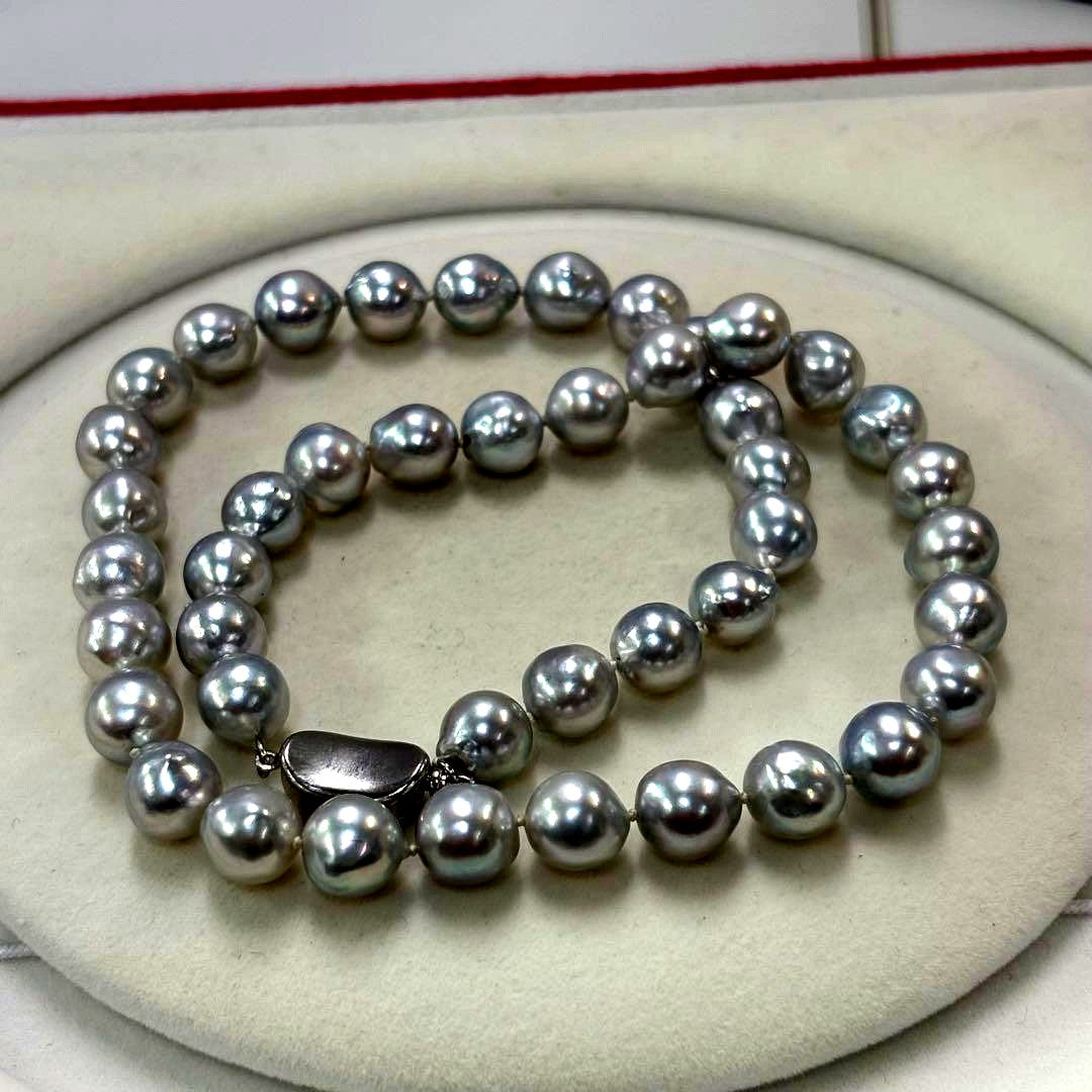 Ise Shima Isu Bay Akoya Pearl Necklace with 8.5-9mm uncolored pearls on a 45cm strand