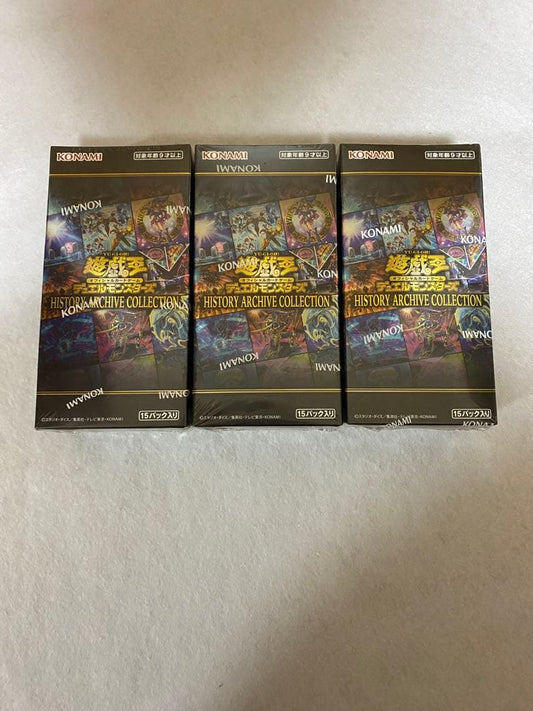 Yu-Gi-Oh Unopened Yu-Gi-Oh! History Archive Collection 3BOX Set Box — Japanese