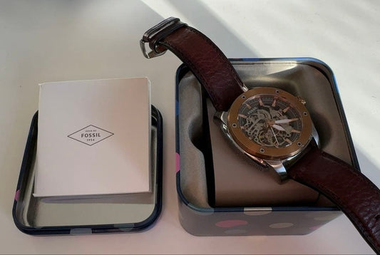 FOSSIL 自動巻き時計 スケルトンダイヤル Automatic Men's Watch — Japanese