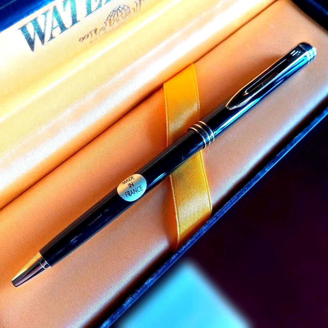 WATERMAN Exclusive black ballpoint pen with black refill and elegant France case