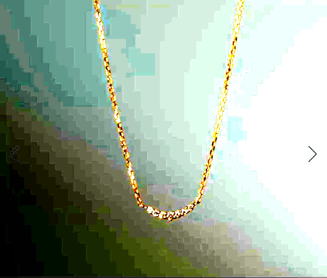 Agatte Diamond K10 gold necklace with adjustable length and simple elegant diamond design
