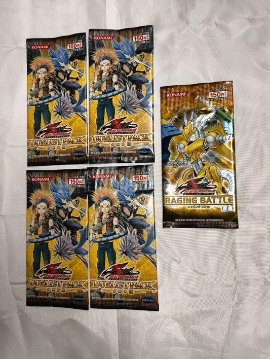 Yu-Gi-Oh Yu-Gi-Oh! Five D's "Crow Arc 4P" + "Raging Battle 1P Pack — Japanese