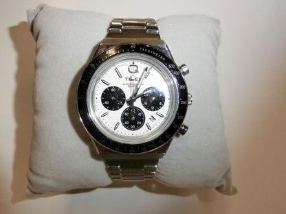 TIMEX Q Chronograph Panda Dial Quartz Men's Watch — Japanese