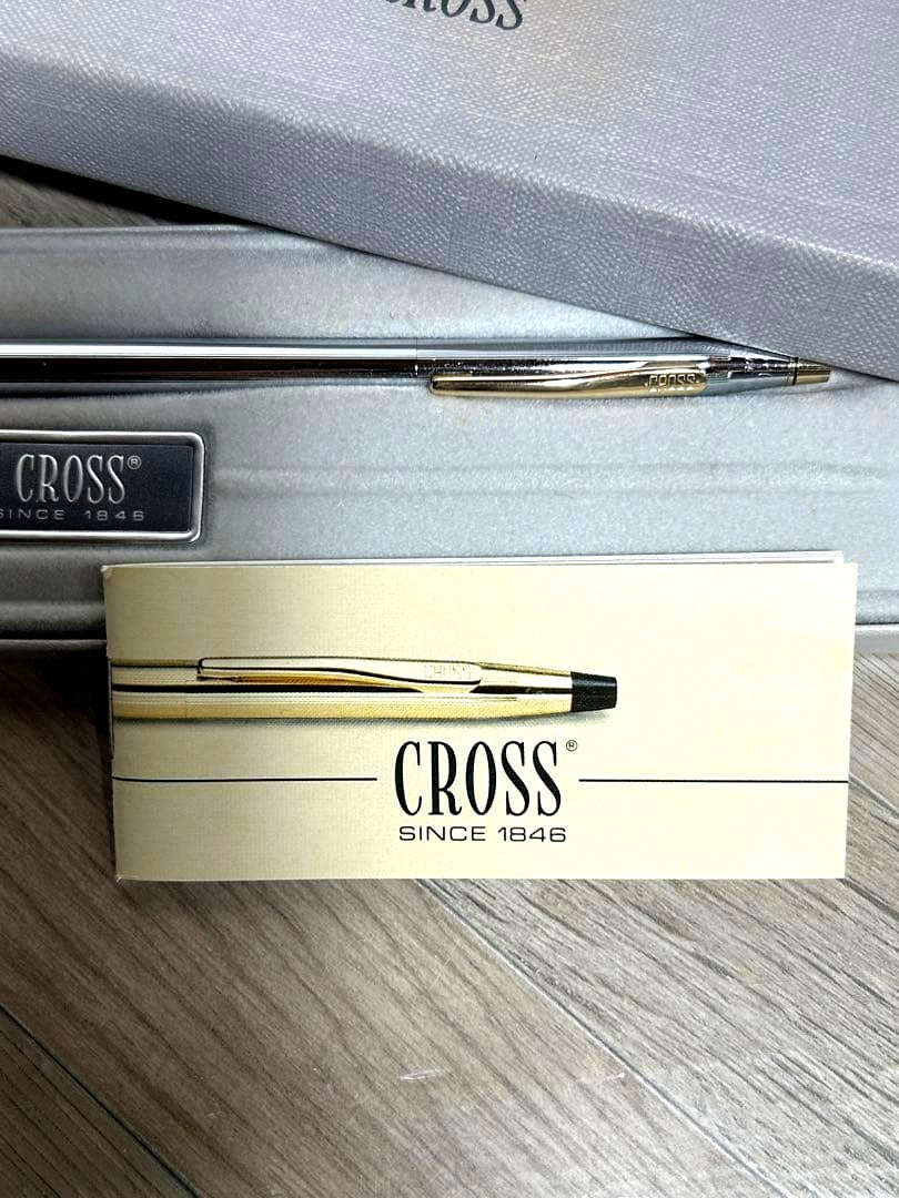 Cross Classic Century Medalist ballpoint pen MI-253 silver with gold accents and included case