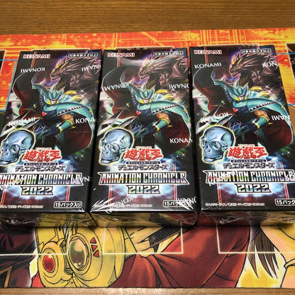 Yu-Gi-Oh Yu-Gi-Oh! ANIMATION CHRONICLE 2022 Unopened Box 3-Pack Set Box — Japanese