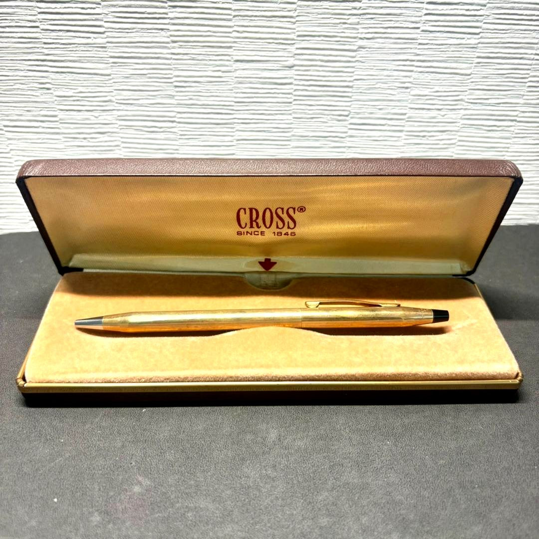 Cross Classic Century 10KT Gold ballpoint pen with box, vintage Japan import, gold color