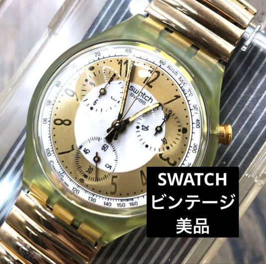 swatch Gold Chronograph Quartz Men's — Japanese