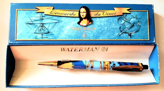 Waterman Leonardo da Vinci Mona Lisa blue ballpoint pen with sleek design and elegant finish