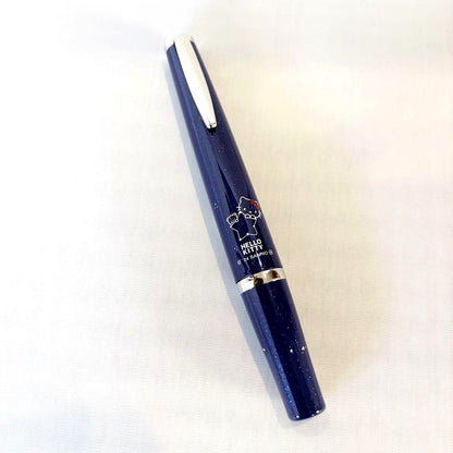 Pilot Timeline Hello Kitty ballpoint pen in navy color with glitter and Hello Kitty character design