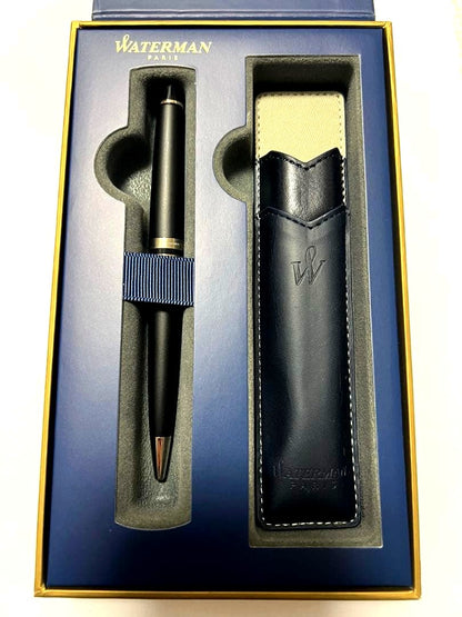 Waterman Twist ballpoint pen with box and unopened black refill, used but in excellent condition