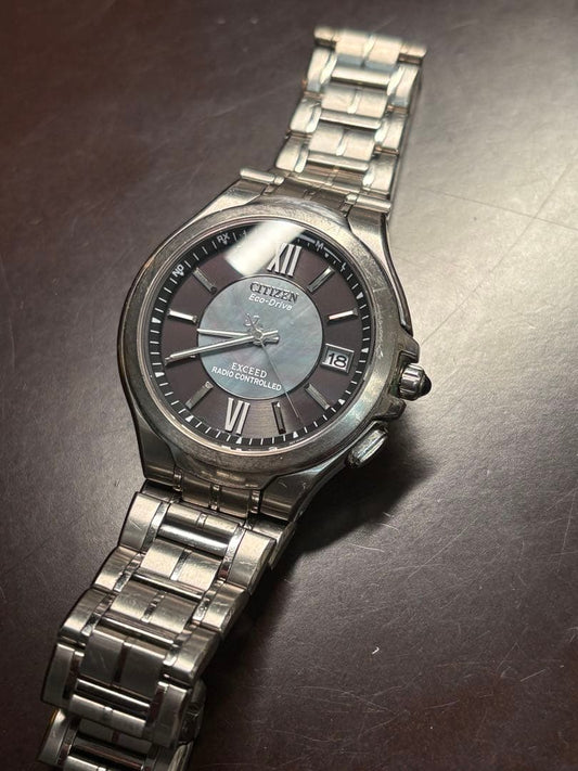 Citizen エクシード シェルダイヤル V157-0BX0 Solar Men's Watch — Japanese