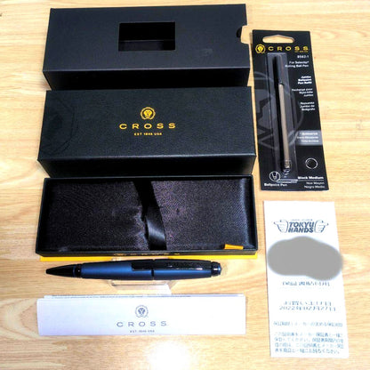Cross Edge Matte Blue Lacquer pen with matte blue body and refill included