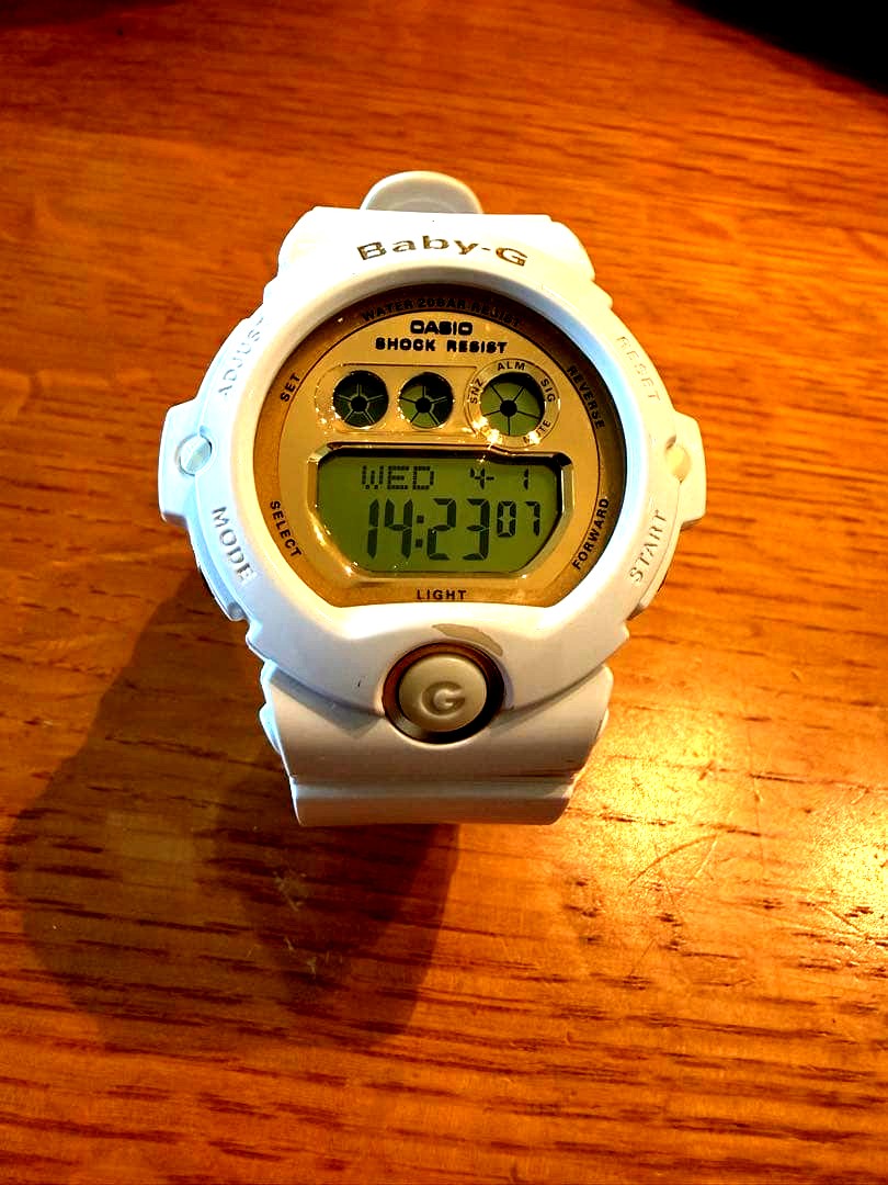 White Casio Baby-G BG-6901 digital watch with shock resistant features, model BG-6901 Japan import