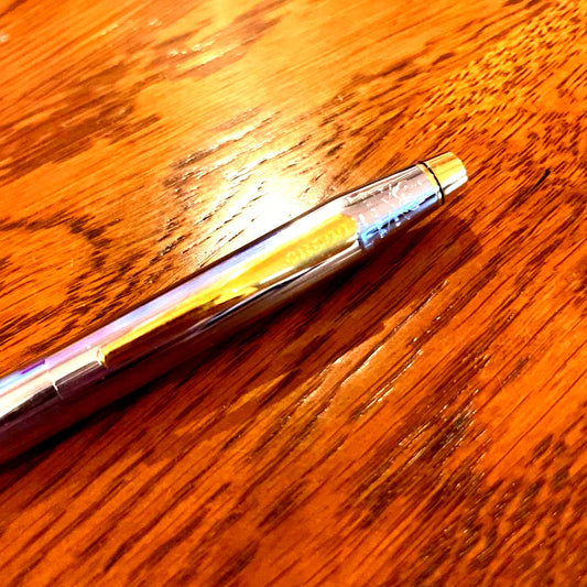 Cross Sheaffer No. 23 unused ballpoint pen with black and silver finish, Japan import