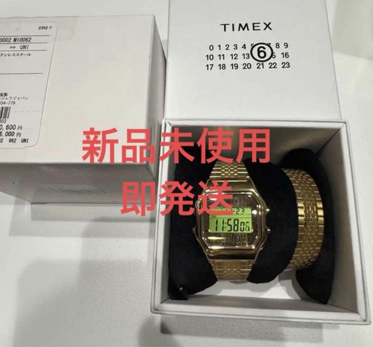 TIMEX MM6 Maison Margiela x TIMEX Gold Digital Men's Watch — Japanese