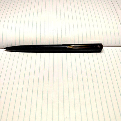 Waterman black ballpoint pen with gold clip and slim black plastic body