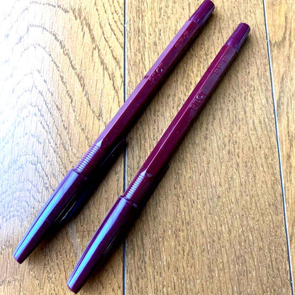Set of two unused Meiji Life Pilot BP-P ballpoint pens with oil-based ink refills from 1983