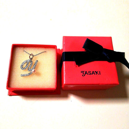 TASAKI Initial Y Necklace 40 cm silver chain with letter Y pendant