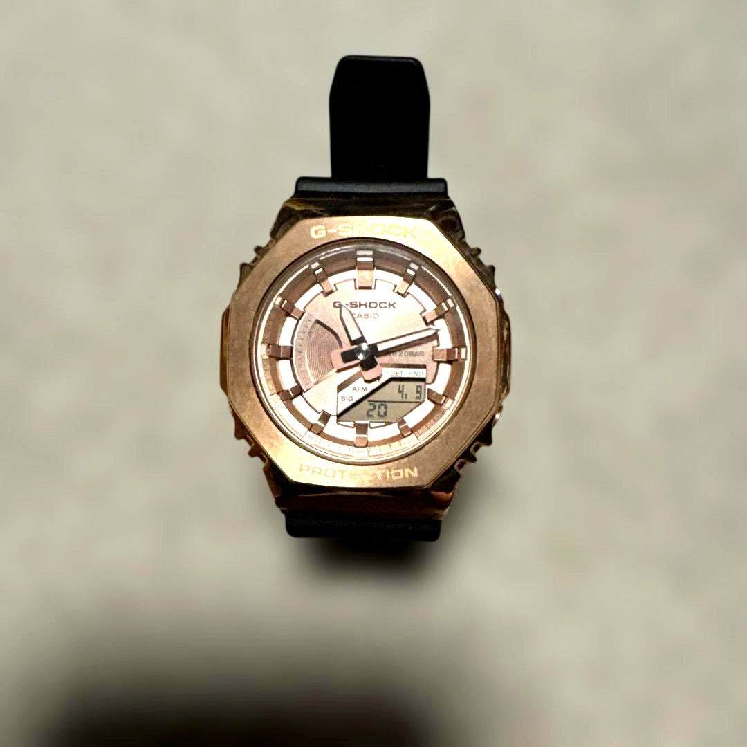 Casio G-Shock GM-S2100PG-1A4JF Series used watch with visible wear and scratches, Japan import
