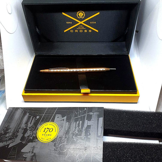CROSS 170th Anniversary Model gold ballpoint pen with dedicated case and pen case