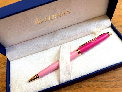 Waterman pink ballpoint pen Metropolitaine Essential Ayaka with dedicated case on white background