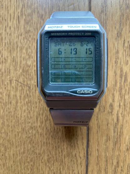 CASIO HOTBIZ Data Bank Touchpad Digital Men's Watch — Japanese