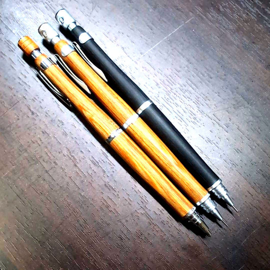 Three PILOT pens in black and yellow colors, models S20 0.5, S20 0.3, and S30 0.5