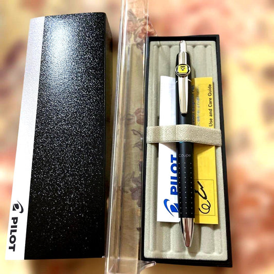 Pilot JR Tokai D R. Yellow ballpoint pen in black color with instruction manual included