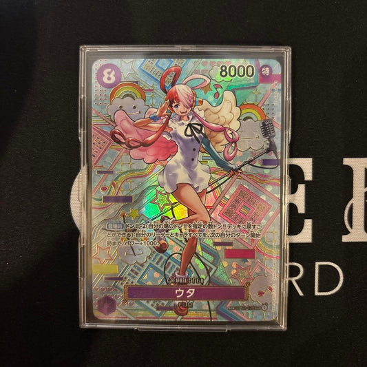 One Piece Monkey D. Luffy OP05 SR Japanese trading card from the Uta SP series with vibrant artwork