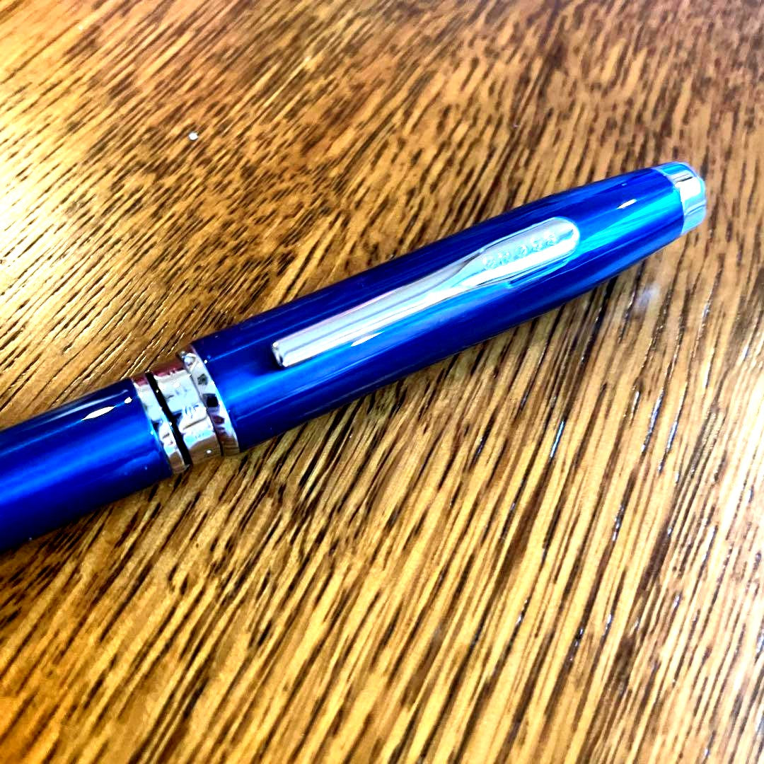Used Cross No.78 ballpoint pen with black oil-based ink and metal clip, Japan import