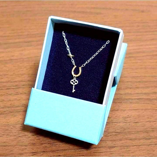 Agete 2026 Limited edition silver and K10 gold necklace charm set with 5cm length and free silver adjuster in limited box