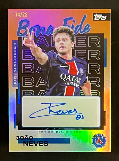Joao Neves 14/25 Signed Card — 14/25 — Japanese