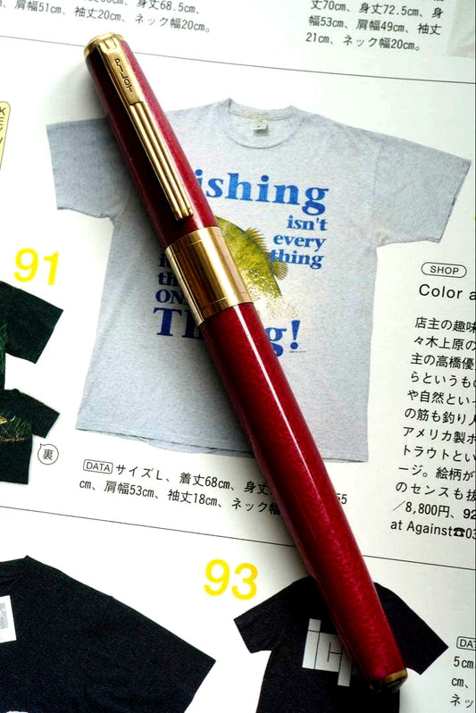 1960s Pilot Super Special Shaft fountain pen model 150 with fine tip and resin body showing slight wear and repair