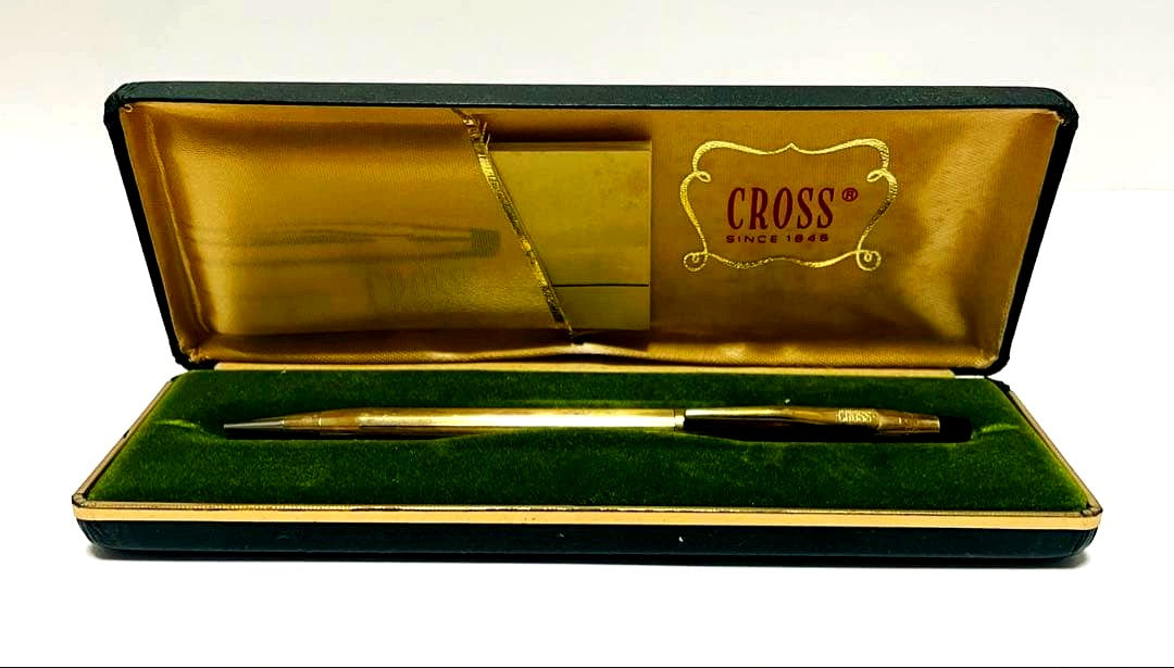 Vintage Cross 10KT gold mechanical pencil with case from the 1980s American-made collectible