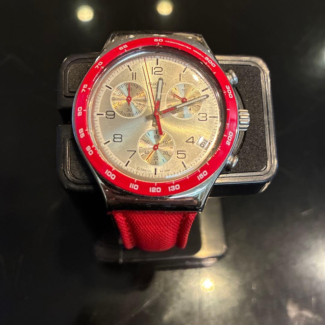 swatch Irony Chronograph Silver Dial Quartz Men's — Japanese