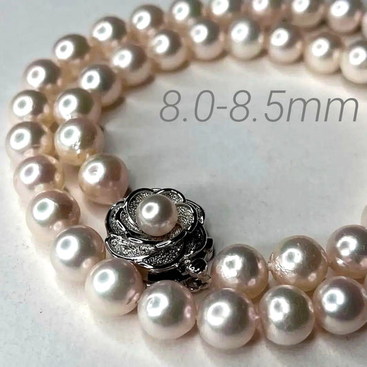 Toreflection A Kohqa large pearl necklace with 8.3-8.5mm pearls on a 43cm strand