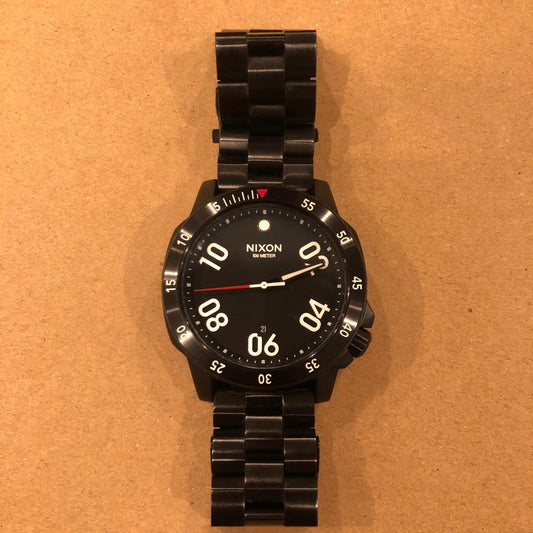 NIXON THERANGER ALL BLACK Men's Watch — Japanese