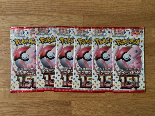Pokemon Pokémon Card 151 Unopened Loose Pack 6 Pack Pack — SV Enhanced Expansion Pack Pokemon Card 151 — Japanese