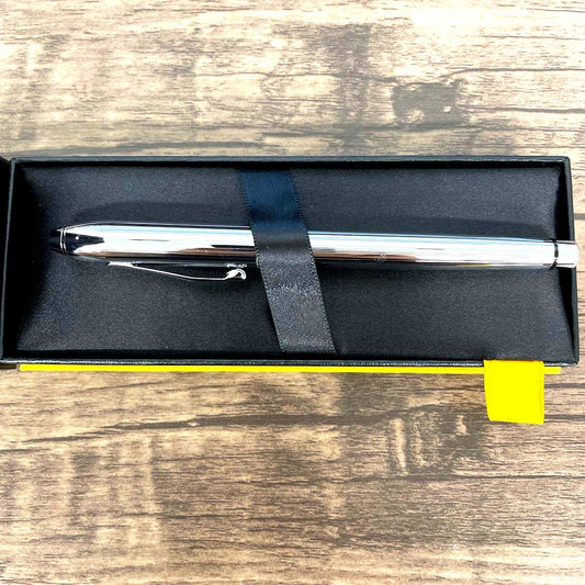 Cross Townsent 535 Chrome gel ballpoint pen with cap and black medium refill, genuine Japanese import