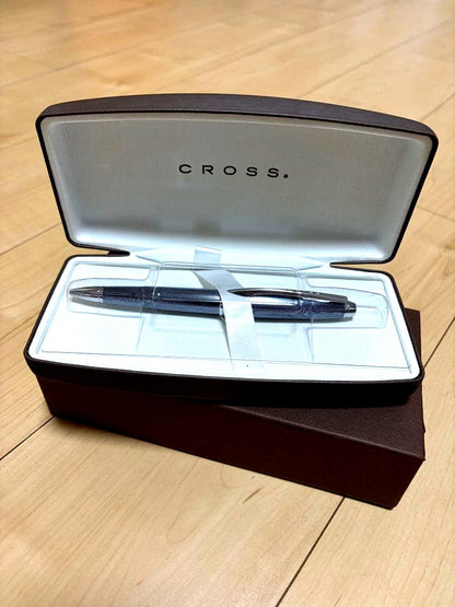 CROSS ballpoint pen main body shown with its sleek dedicated case on a white background