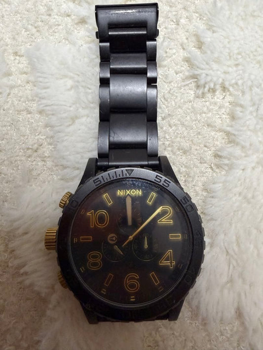 NIXON Chronograph Black SBTR009 Men's Watch — Japanese