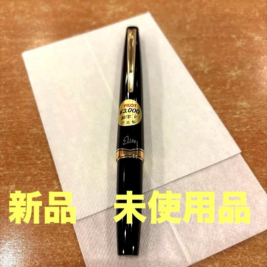 Black Pilot 14k Elite Short fountain pen with fine tip and gold material