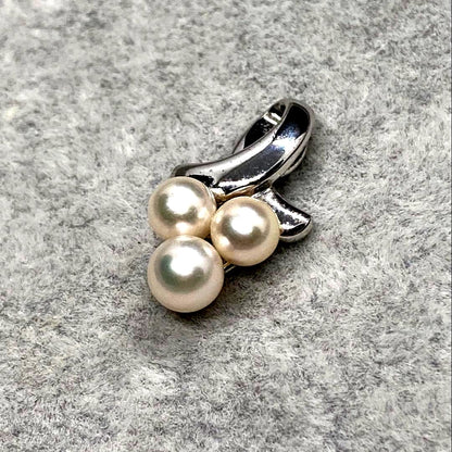 Honest Pearl Akoya 5.6mm white silver pearl pendant for wedding and entrance ceremony with no scratches