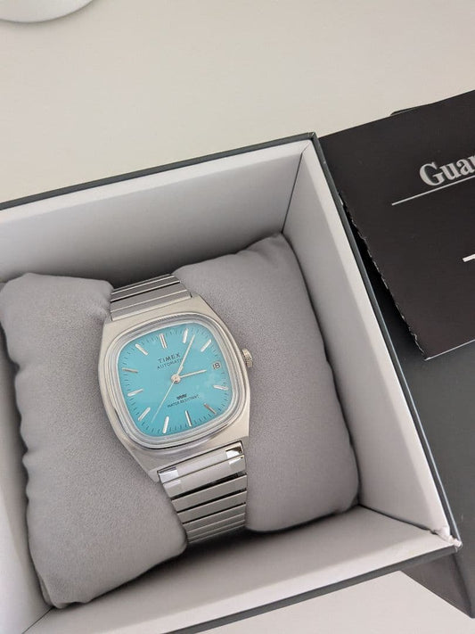 TIMEX E-Line Automatic Blue Men's Watch — Japanese