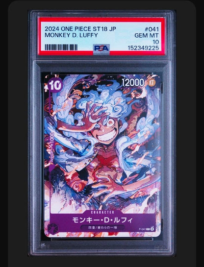 PSA 10 One Piece Luffy — Japanese
