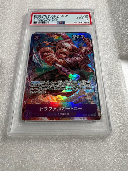 PSA 10 One Piece Trafalgar Law — OP05-069 — Japanese