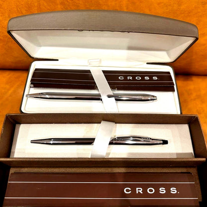 Unused CROSS ballpoint pen set including model 532 and Classic Century displayed on a white background