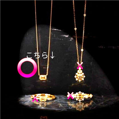 agete 2022 WinterLimited K18 diamond necklace with 40cm chain length displayed on white background