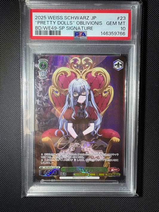 PSA 10 Weiss Schwarz Beautiful Dolls Oblivionis Weiss Sign SP BanG Dream! — Japanese